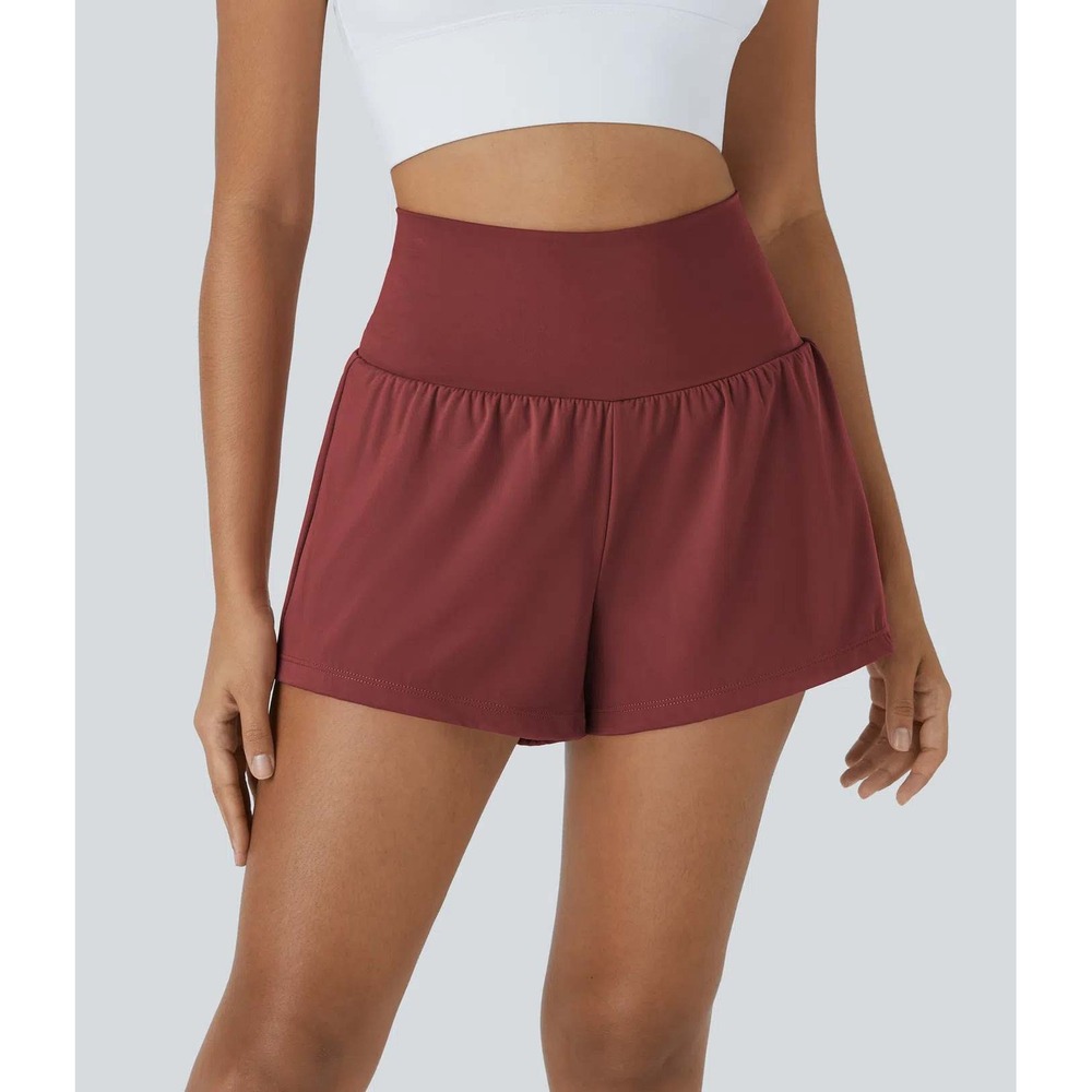 Halara SoftlyZero Super High Waisted 2-in-1 InstantCool Yoga Shorts Pockets XL